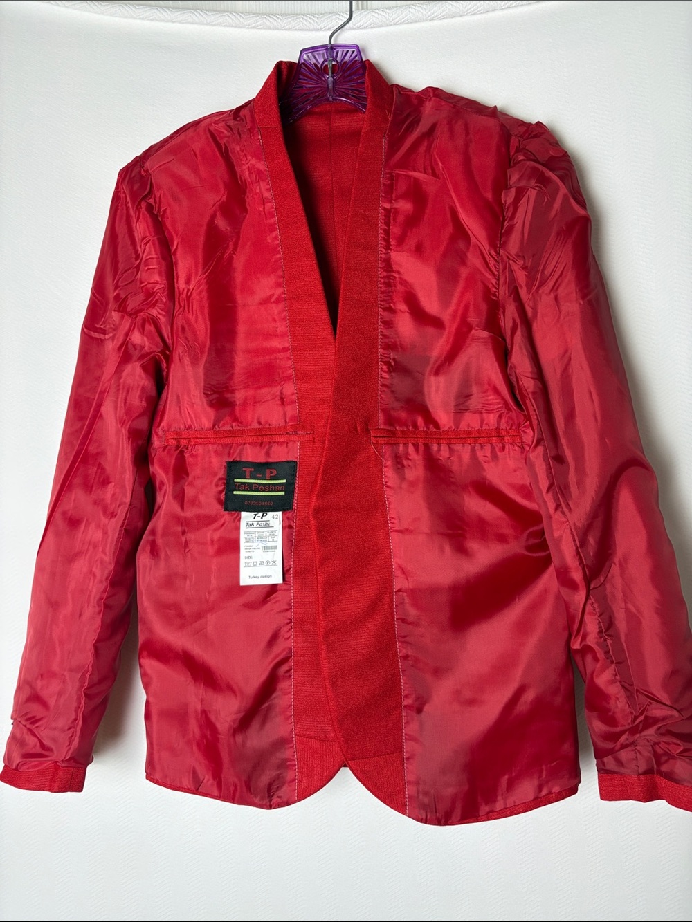 Kids Red Blazer - Tailored Single-Breasted Jacket - Picture 7 of 10